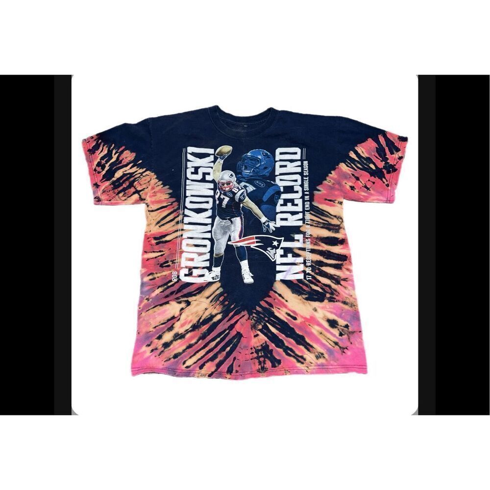 New England Patriots Rob Gronkowski NFL Record Tie-Dye Tee